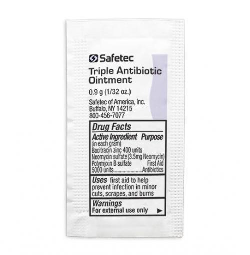 Safetec Triple Antibiotic Ointment Pouch 0.9 gram (Pack of 10)